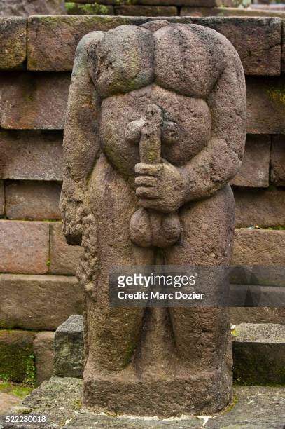 candi sukhu hinduist statue in java - pene foto e immagini stock
