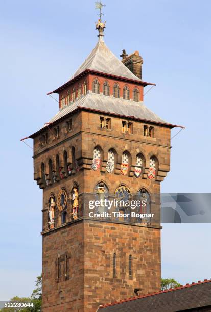 uk, wales, cardiff, castle, - cardiff castle stock pictures, royalty-free photos & images