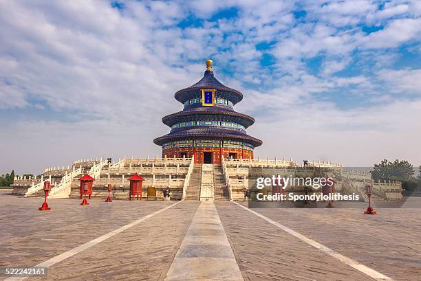 temple of heaven in peking - himmelstempel stock-fotos und bilder