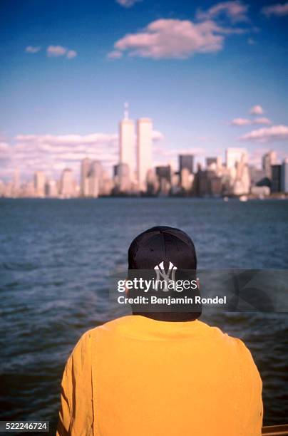 tourist looking across hudson river - river logo stock pictures, royalty-free photos & images