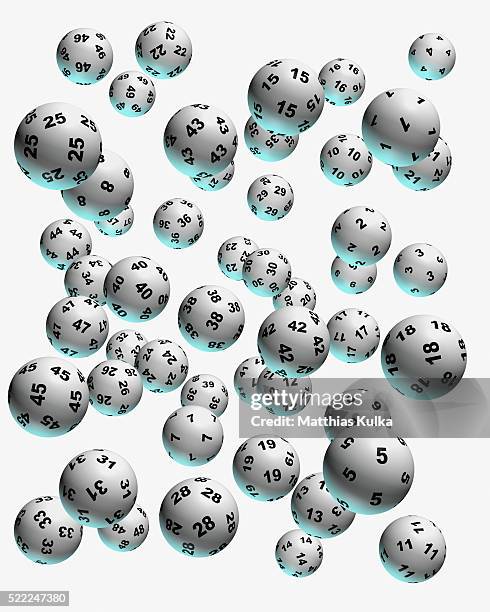 lottery balls - lottery balls stock-fotos und bilder