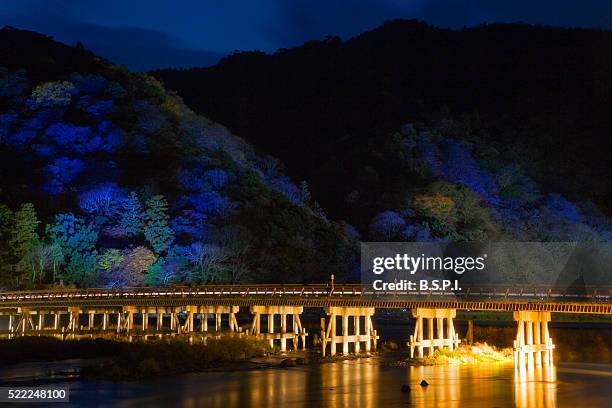 color images of kyoto, japan - 渡月橋 ストックフォトと画像