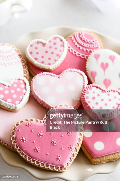 valentine cookies - love 119 stock pictures, royalty-free photos & images