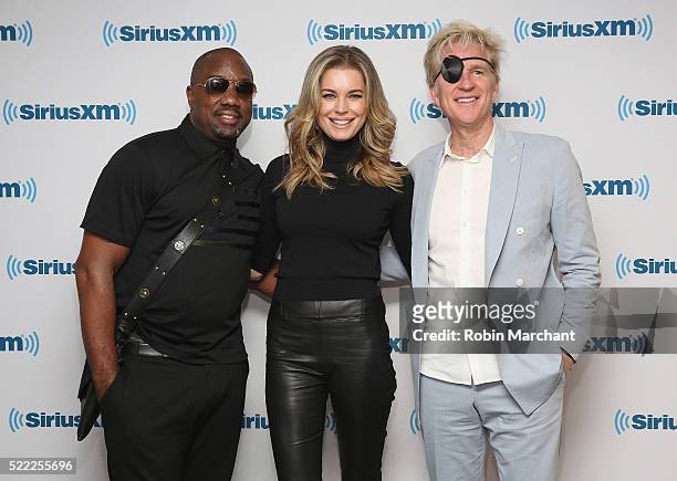 Malik Yoba, Rebecca Romijn and Matthew Modine visit at SiriusXM Studio on April 18, 2016 in New York City.