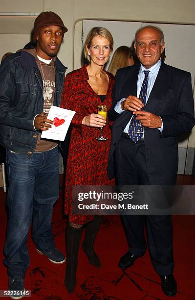 Singer Lemar, TV presenter Ulrika Jonsson and Sir Magdi Yacoub attend the "Chain Of Hope" auction and party in aid of heart surgeon Professor Sir...