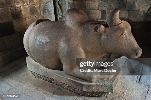 Nandi bull statue in Java Nandi bull statue in Java