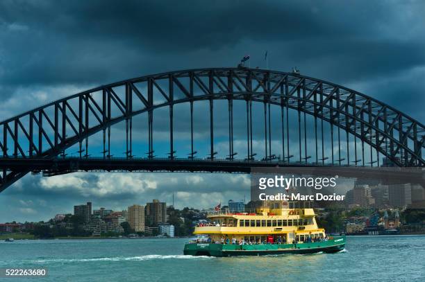 ferry in sydney bay - ferry stock pictures, royalty-free photos & images