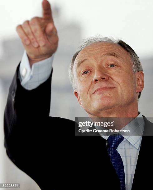 Mayor of London Ken Livingstone speaks at his weekly press conference at City Hall on February 22, 2005 in London, England. Livingstone held a press...