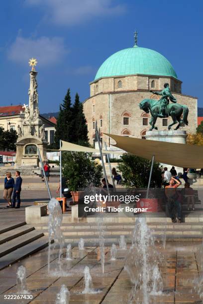 hungary, pecs, szechenyi ter, catholic church, former mosque - pecs hungary stock pictures, royalty-free photos & images