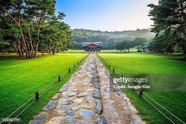 morning view at royal tomb - goyang stock-fotos und bilder