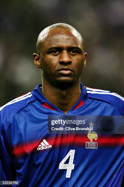 Portrait of Patrick Vieira of France prior to the international friendly match between France and Sweden at Stade De France on February 9, 2005 in...
