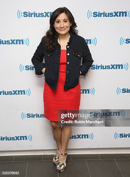 Lucy DeVito visits at SiriusXM Studio on April 18, 2016 in New York City.