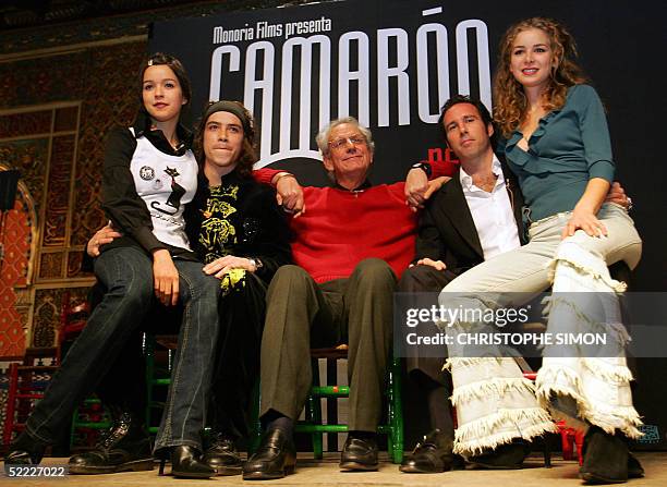 Spanish actors Veronica Sanchez, Oscar Jaenada, Spanish director Jaime Chavarri, producer Miguel Menendez de Zubillaga and Spanish actress Mercedes...