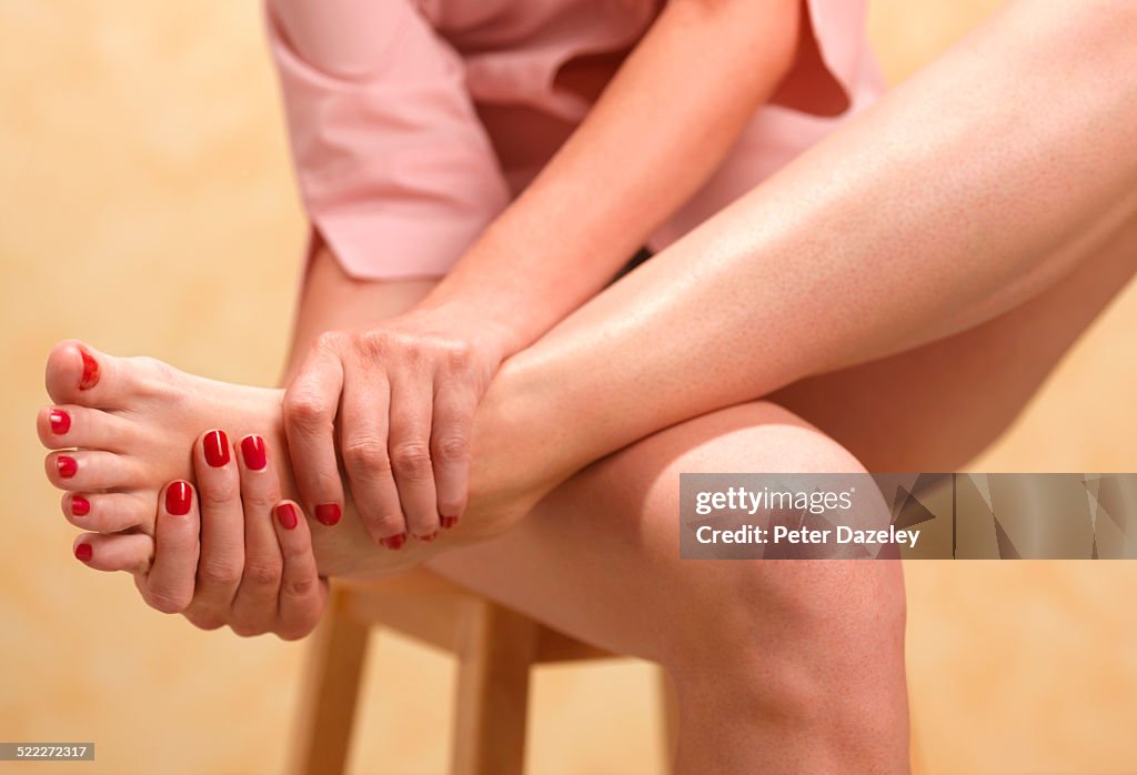 Woman with gout