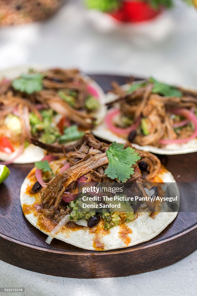 Slow Cooked Beef Brisket Chili Tacos