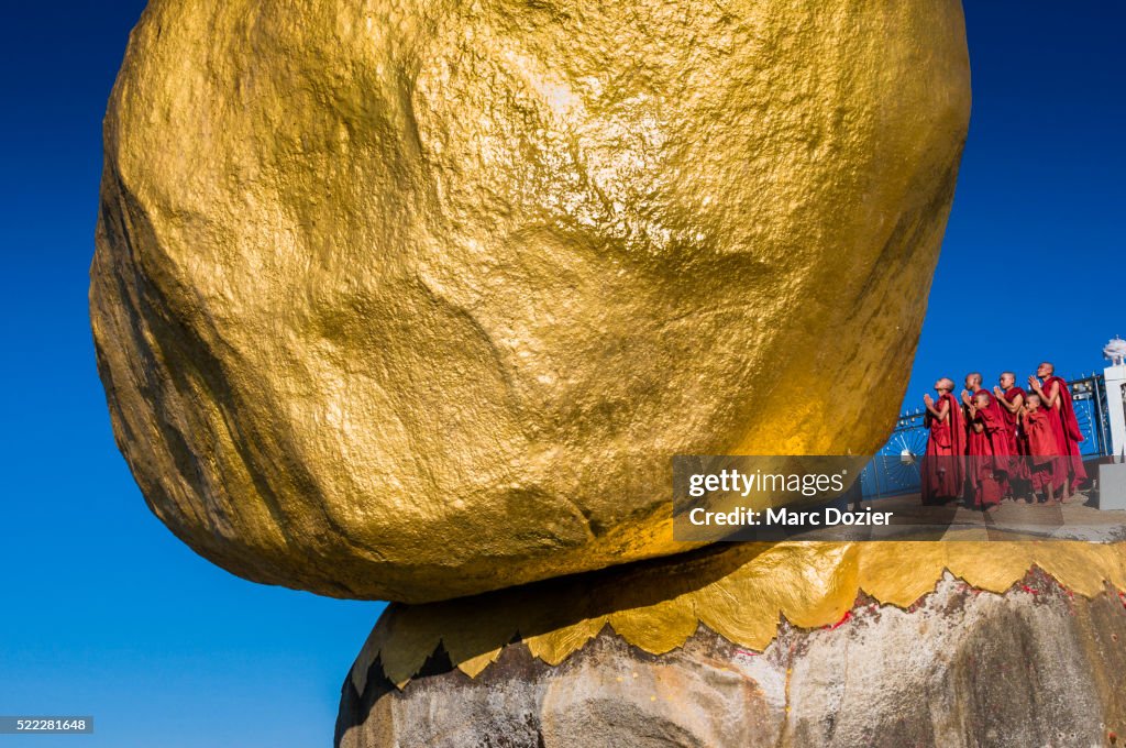 The Golden Rock of Kyaiktiyo pagoda