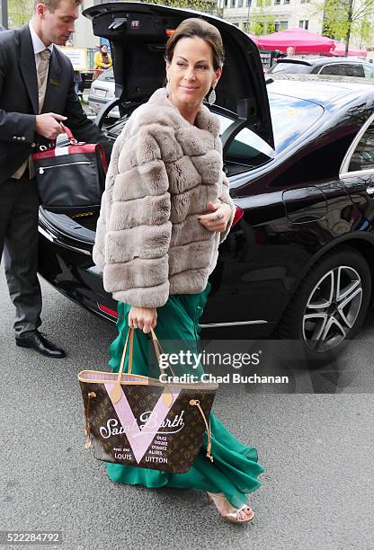 Birgit Wetzinger sighted at the Adlon Hotel on April 18, 2016 in Berlin, Germany.