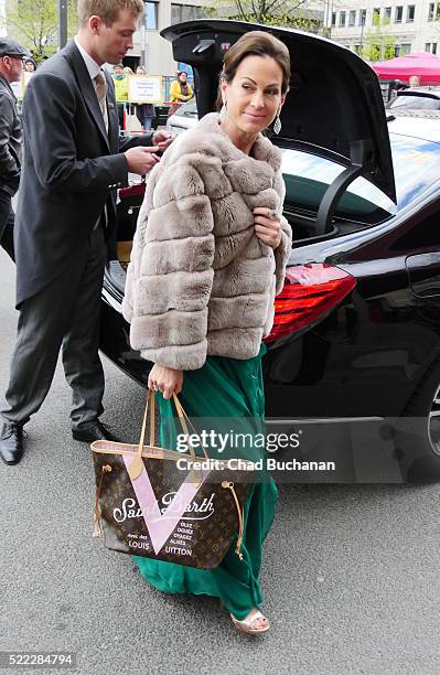 Birgit Wetzinger sighted at the Adlon Hotel on April 18, 2016 in Berlin, Germany.