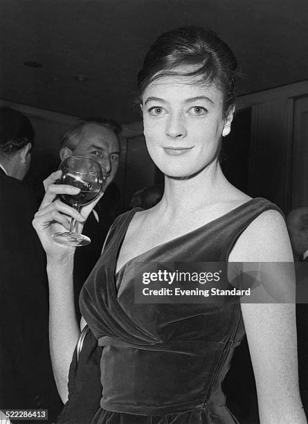 English actress Maggie Smith at the Evening Standard Theatre Awards, London, 25th January 1962.