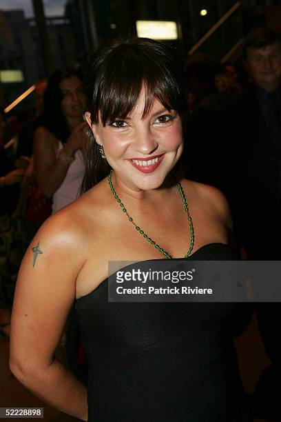 Presenter Rebekah Elmaloglou attends the Video Ezy Entertainment Awards 2004 at NIDA Complex February 22, 2005 in Sydney, Australia.