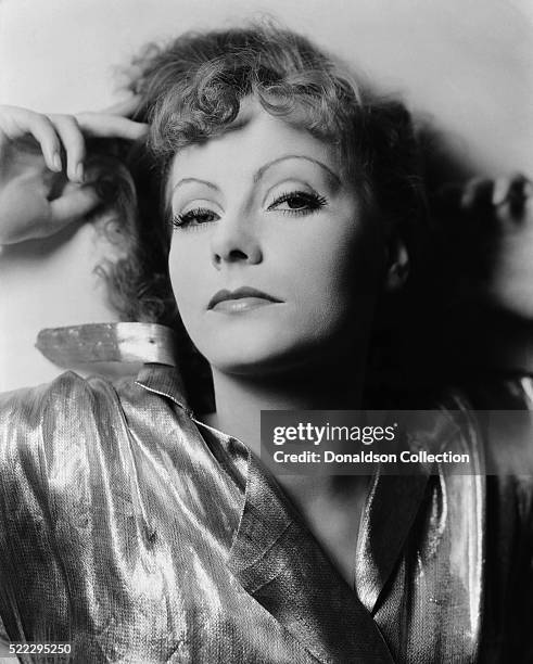 Actress Greta Garbo poses for a publicity still for the MGM film 'Susan Lenox ' in 1931 in Los Angeles, California.