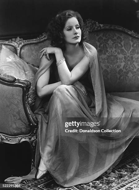 Actress Greta Garbo poses for a publicity still for the MGM film 'The Mysterious Lady' in 1928 in Los Angeles, California.