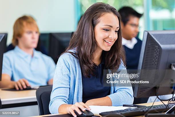 2,913 Students On Computer In Uniform Stock Photos, High-Res Pictures ...