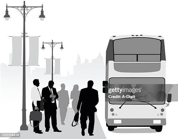 business district urban transit - front windshield stock illustrations