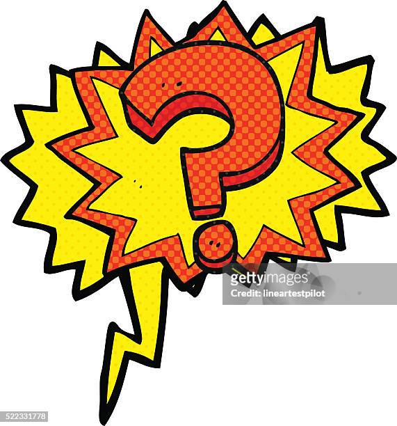 Comic Book Speech Bubble Cartoon Question Mark High-Res Vector Graphic -  Getty Images
