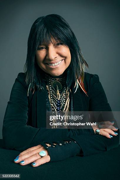 Buffy St Marie is photographed at the 2016 Juno Awards for The Globe and Mail on April 3, 2016 in Calgary, Alberta.