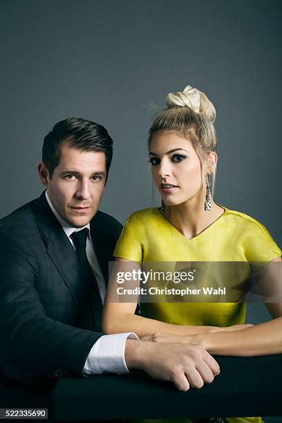 Vancouver-based electronic rock band Dear Rouge's Drew McTaggart and Danielle McTaggar are photographed at the 2016 Juno Awards for The Globe and...