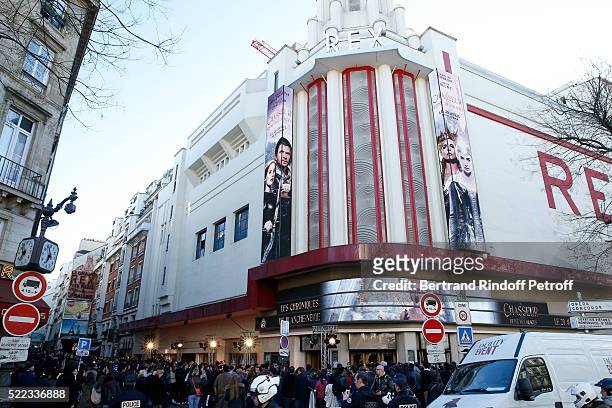 Illustration view during the "Captain America: Civil War" Paris Premiere. Held at Le Grand Rex on April 18, 2016 in Paris, France.