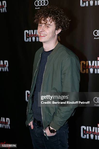 Norman Thavaud attends the "Captain America: Civil War" Paris Premiere. Held at Le Grand Rex on April 18, 2016 in Paris, France.