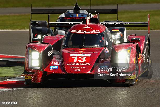 The Rebellion Racing R-One of Matheo, Dominik Kraihamer and Alexandre Imperatori drives during the FIA World Endurance Championship Six Hours of...