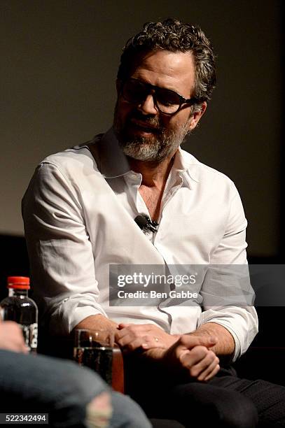 Actor Mark Ruffalo speaks onstage at the Tribeca Talks Directors Series: Joss Whedon with Mark Ruffalo event during the 2016 Tribeca Film Festival at...
