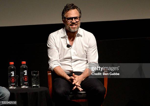 Actor Mark Ruffalo speaks onstage at the Tribeca Talks Directors Series: Joss Whedon with Mark Ruffalo event during the 2016 Tribeca Film Festival at...