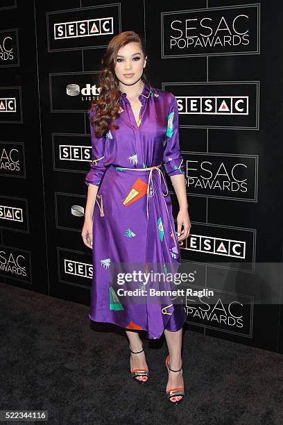 Actress Hailee Steinfeld attends the 2016 SESAC Pop Music Awards on April 18, 2016 in New York City.