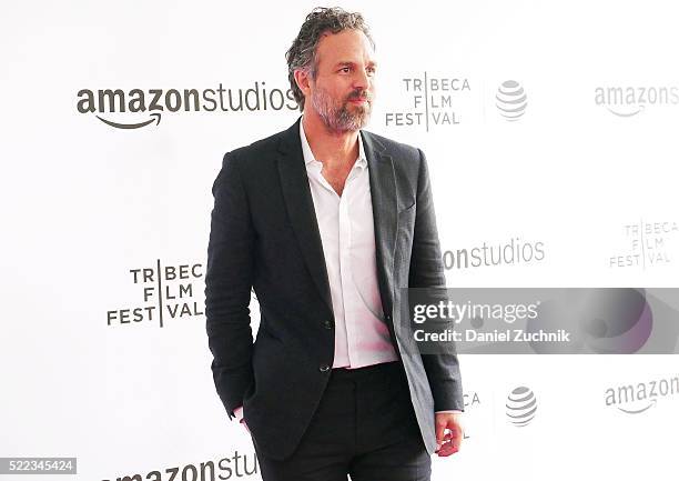 Mark Ruffalo attends the Tribeca Talks Directors Series: Joss Whedon With Mark Ruffalo - 2016 Tribeca Film Festival at SVA Theatre on April 18, 2016...