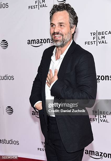 Mark Ruffalo attends the Tribeca Talks Directors Series: Joss Whedon With Mark Ruffalo - 2016 Tribeca Film Festival at SVA Theatre on April 18, 2016...