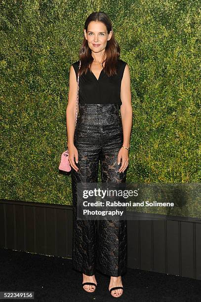 Actress Katie Holmes attends 11th Annual Chanel Tribeca Film Festival Artists Dinner at Balthazar on April 18, 2016 in New York City.