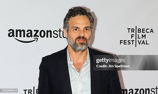 Actor Mark Ruffalo attends the 2016 Tribeca Film Festival- Tibeca Talks Directors Series: Joss Whedon with Mark Ruffalo at SVA Theatre on April 18,...