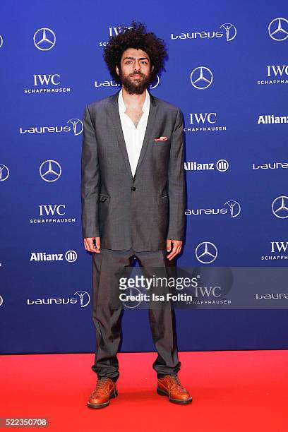 Noah Becker, the son of the german tennis player Boris Becker attends the Laureus World Sports Awards 2016 on April 18, 2016 in Berlin, Germany.