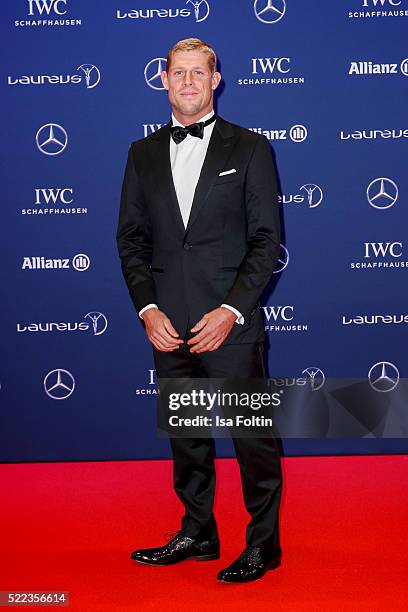 Surfer and Laureus World Comeback of the Year Award Nominee Mick Fanning attends the Laureus World Sports Awards 2016 on April 18, 2016 in Berlin,...
