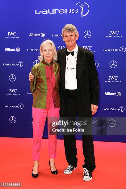 Jenny du Plessis and Morne du Plessis attend the Laureus World Sports Awards 2016 on April 18, 2016 in Berlin, Germany.