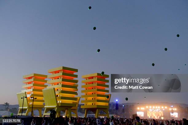 General view of the fields during day 3 of the 2016 Coachella Valley Music And Arts Festival Weekend 1 at the Empire Polo Club on April 17, 2016 in...