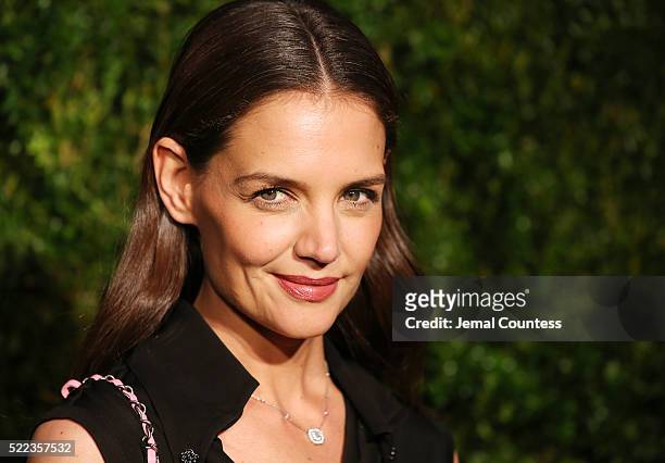 Actress Katie Holmes attends the 11th Annual Chanel Tribeca Film Festival Artists Dinner at Balthazar on April 18, 2016 in New York City.