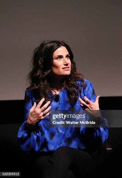 Idina Menzel during the 2016 Tribeca Film Festival Tribeca Talks Storytellers: Idina Menzel at SVA Theatre on April 18, 2016 in New York City.