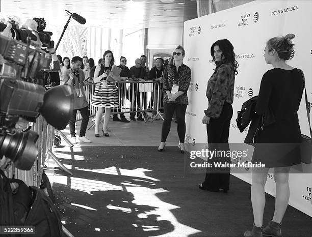 Idina Menzel arrives at the 2016 Tribeca Film Festival Tribeca Talks Storytellers: Idina Menzel at SVA Theatre on April 18, 2016 in New York City.