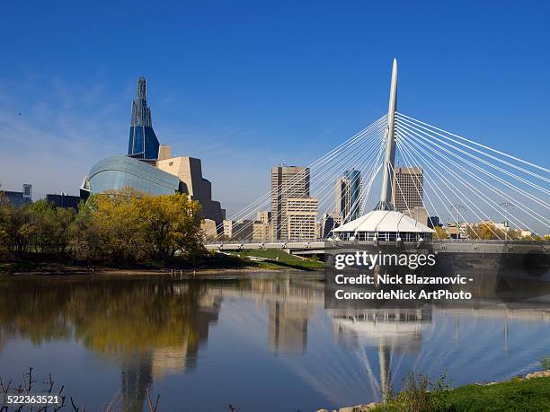 winnipeg skyline - museum of human rights stock pictures, royalty-free photos & images