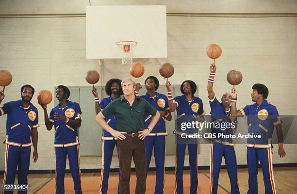 Still from the CBS dramatic television series "the White Shadow' shows American actor Ken Howard as he stands with arms akimbo before very special...